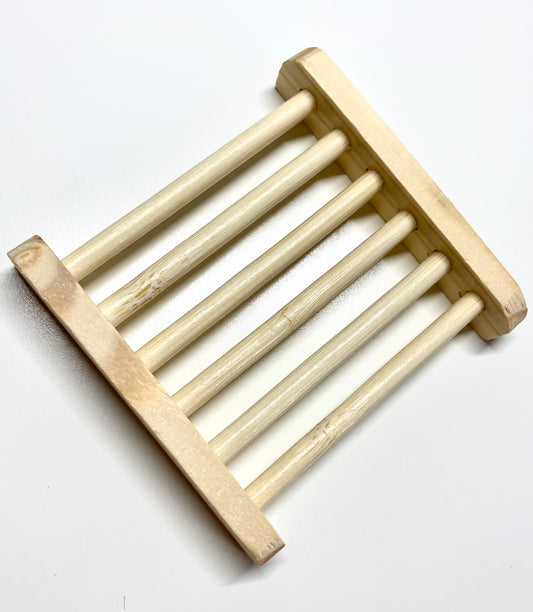 saboneteira de madeira natural