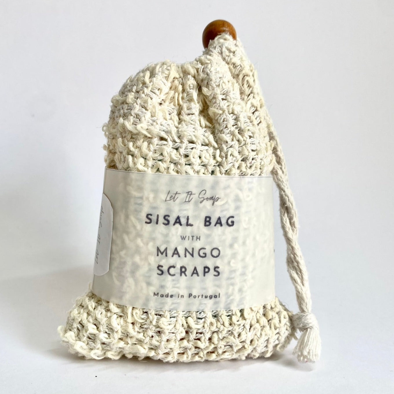 Saco de Sisal com aparas de Sabonete Mango