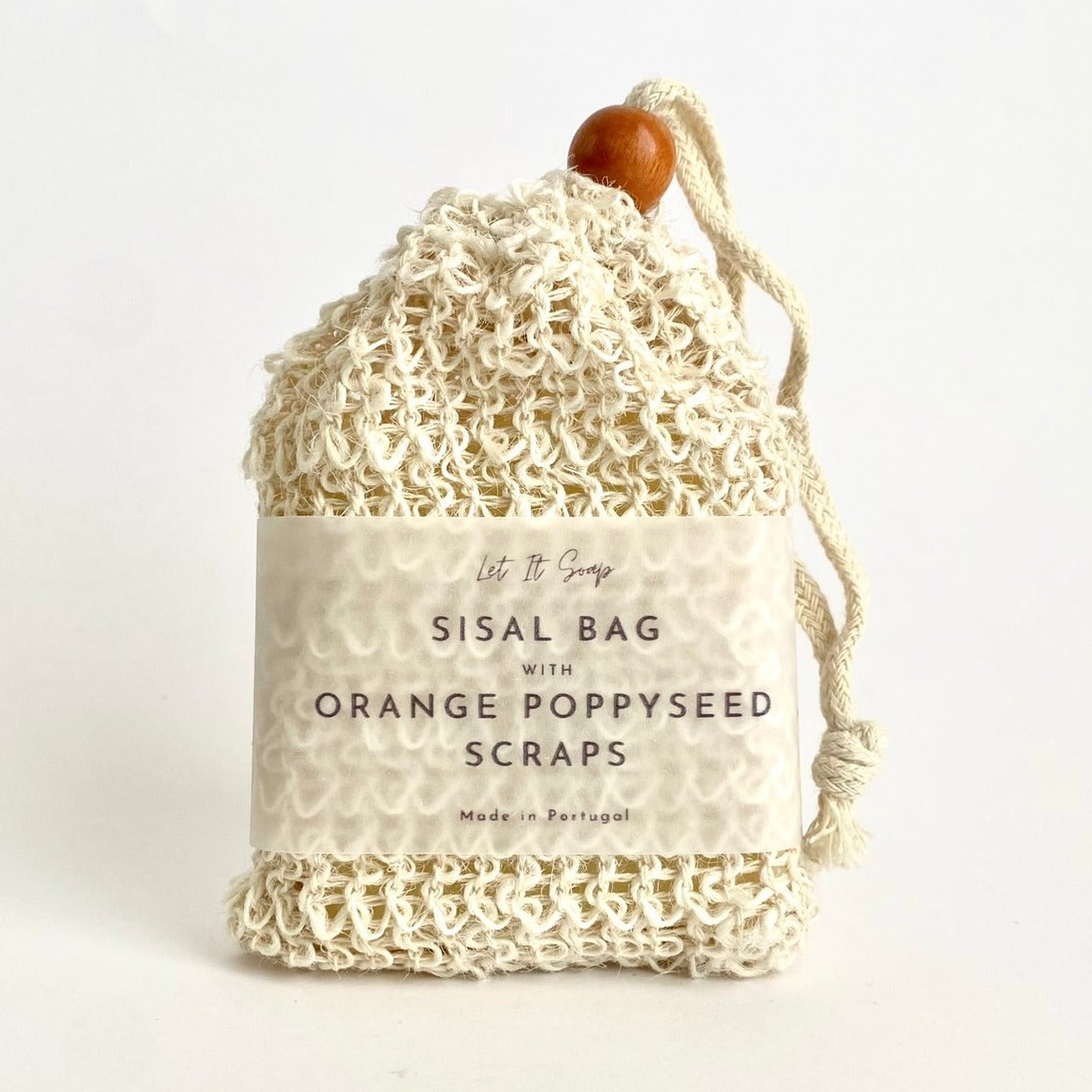 Saco de Sisal com aparas de Sabonete Orange Poppyseed