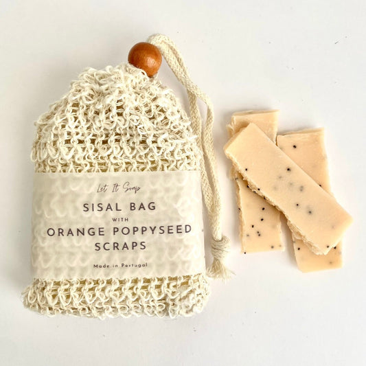 Saco de Sisal com aparas de Sabonete Orange Poppyseed