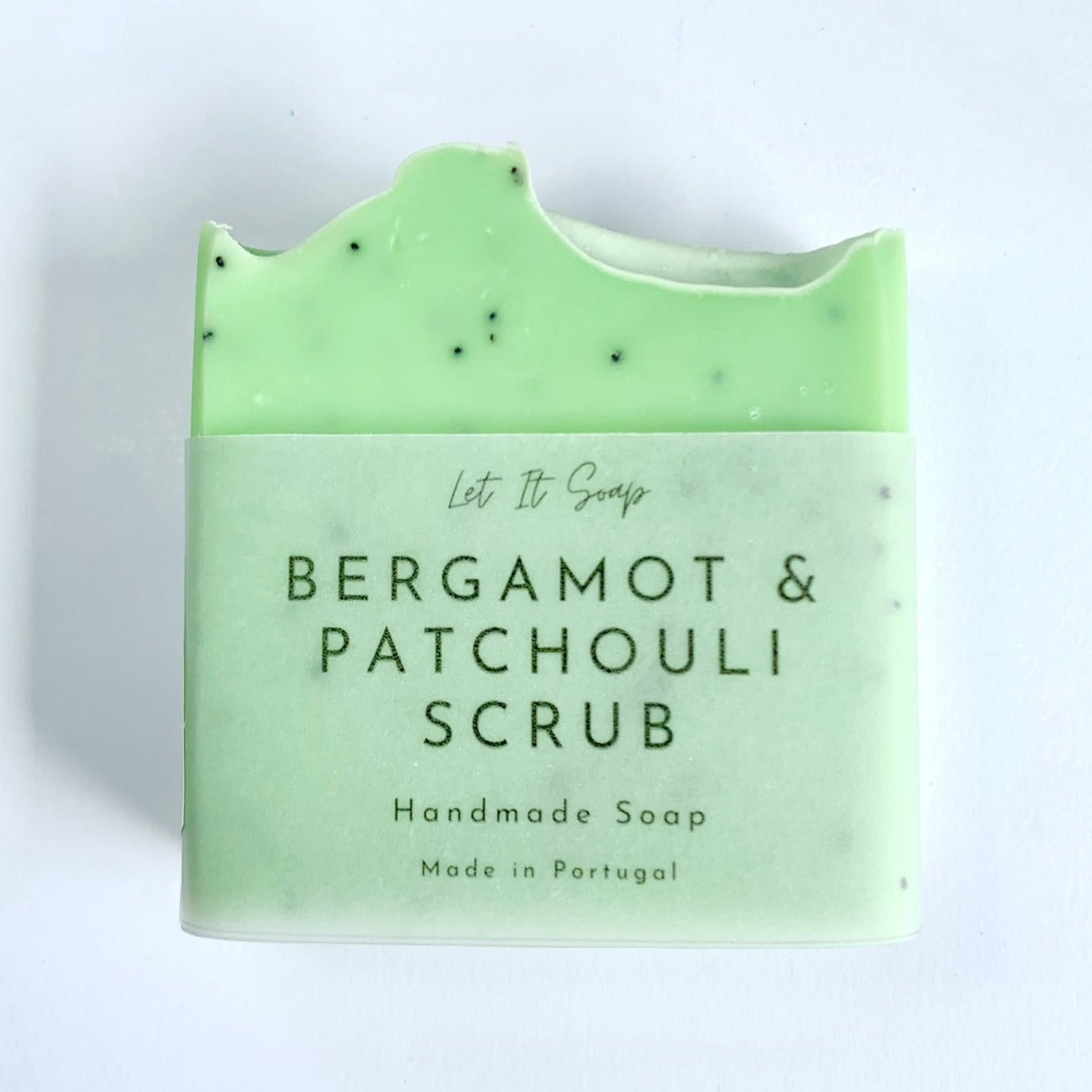 sabonete artesanal bergamota e patchouli exfoliante