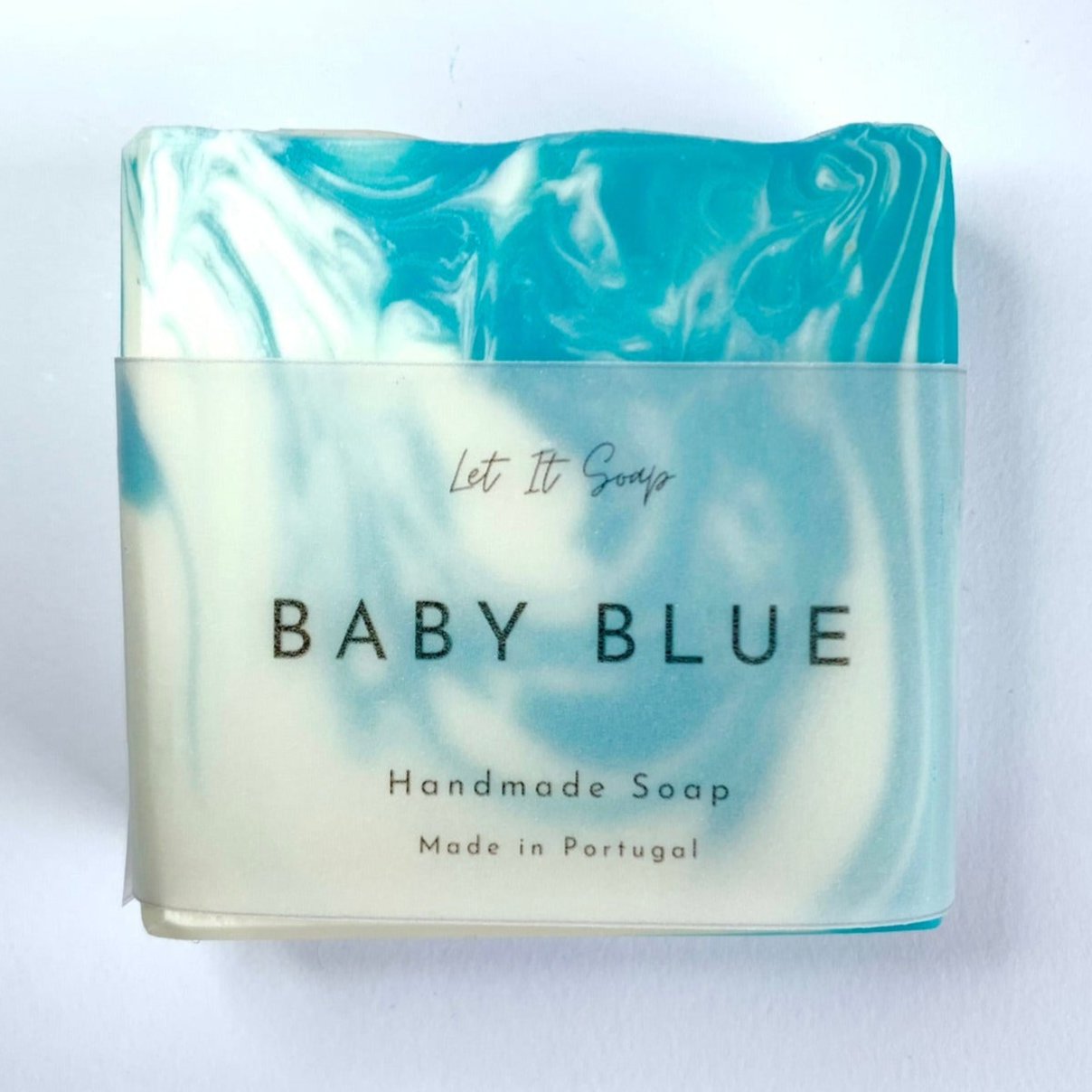 sabonete artesanal pós de talco baby blue