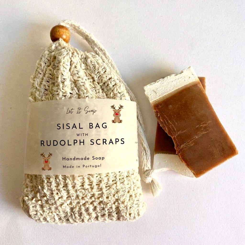 Sisal Bag with Rudolph Soap Shavings