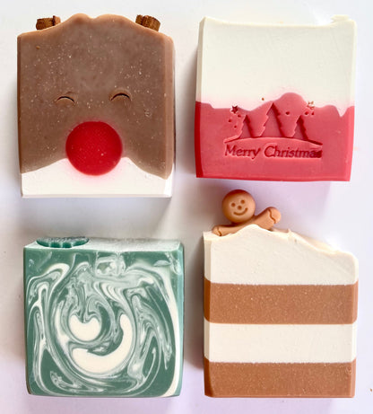 Box of 4 Christmas Soaps