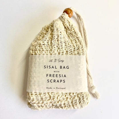 Sisal Bag with Freesia Soap Shavings