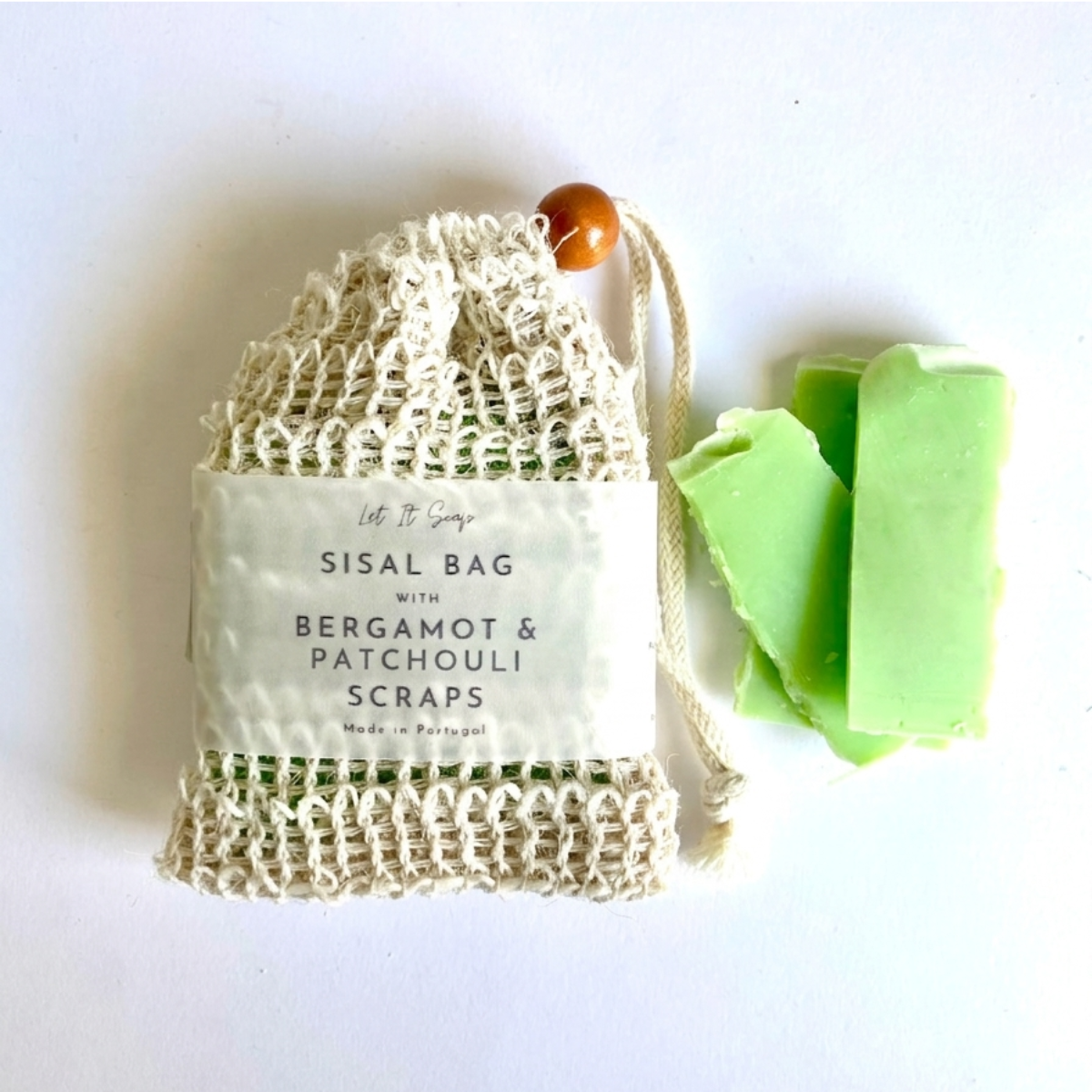 Sisal Bag with Sunshine Soap Shavings