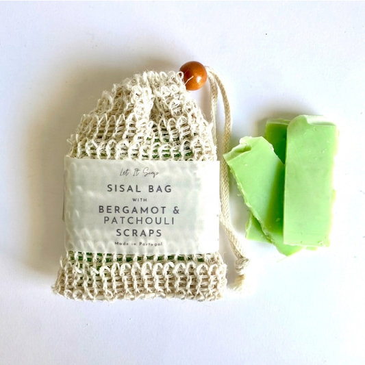 Sisal Bag with Sunshine Soap Shavings